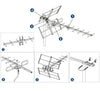 Antenna Digitale Terrestre Banda UHF CH 21-48 con Filtro 5G LTE EDISION YAGI 12db