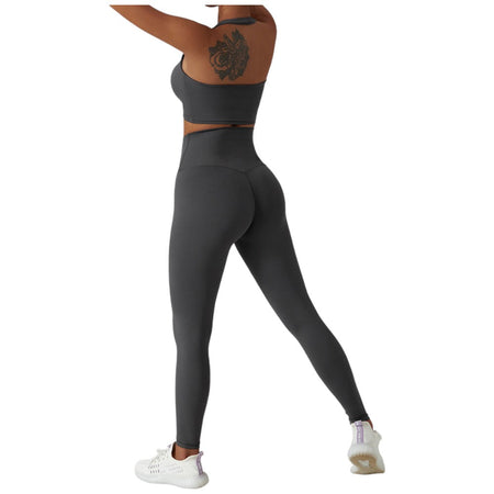 Sei G panta leggings grigio elasticizzato fitnes SEIGS001