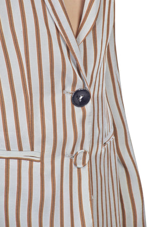 MALIPARMI Maliparmi - Giacca - 450743 - Azzurro/Marrone da donna