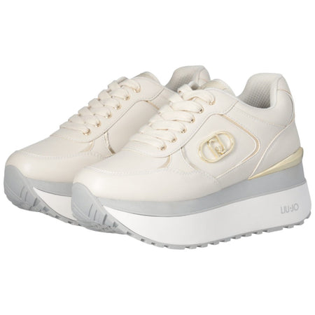 Liu Jo sneakers latte super platform MAXI WONDER PLUS