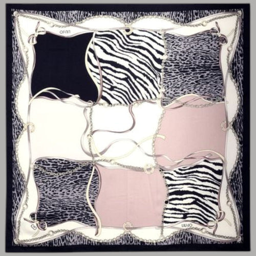 Liu Jo foulard nero 90X90 con scatola 2F5084T0300