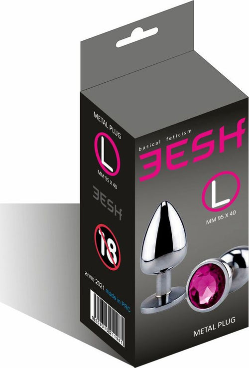Eesh Basical Feticism Plug Anale In Metallo Cromato Con Gioiello Rosa Taglia L Sadomaso Bdsm Fetish Salute e cura della persona/Erotismo e contraccezione/Sex toys/Sex toys anali/Plug anali Kondorama - Martinsicuro, Commerciovirtuoso.it