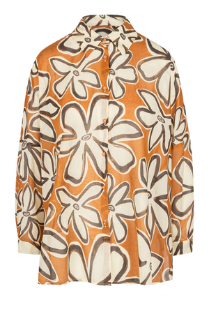 NIU - Camicia - 450216 - Fantasia Cammello da donna