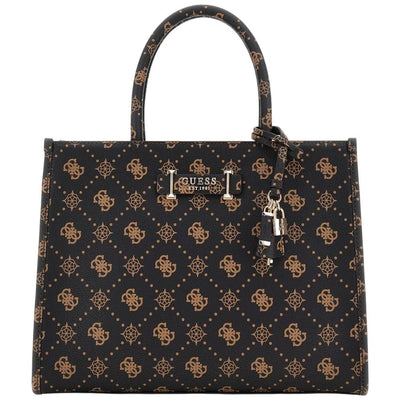 Guess borsa a mano marrone SILIA 4G logo peony HWGP9890220ESL