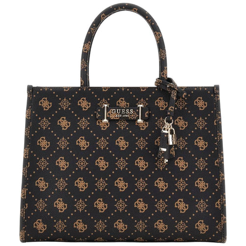 Guess borsa a mano marrone SILIA 4G logo peony HWGP9890220ESL