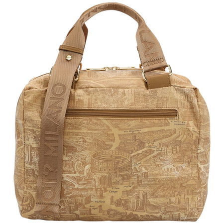 YNot borsa Boston bag small beige linea GUM stampa Roma GUM009S5