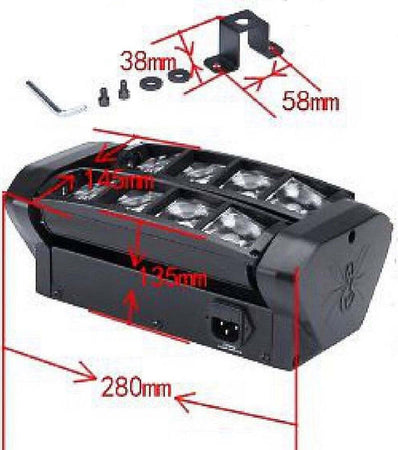 Effetti Luce A Testa Mobile Multiraggio Rush Multi Beam Mini Spider 8 Raggi Beam Elettronica e telefonia > Accessori Audio e Video > Effetti Luce Trade Shop italia - Napoli, Commerciovirtuoso.it