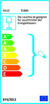 Eglo-91886---Lampada-da-tavolo-in-acciaio-bianco-con-paralume-Cocoon,-modello:-Tozza,-1-x-max-60W,-attacco-E27-(lampadina-non-inclusa),