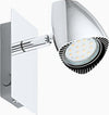 EGLO-ITALIANA-EGLO-93672-CORBERA-FARETTO1X3W-GU10-LED-ACC/PLAS.-CROMO-CON-INTERRUT.