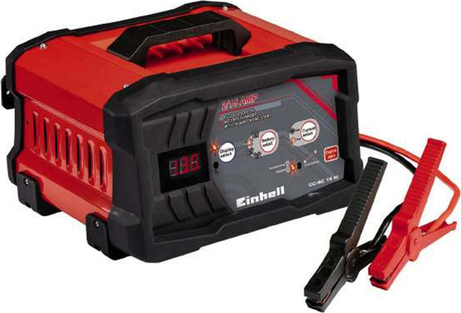 Einhell CC-BC 15 M Carica Batterie, Tensione di Carica 6/12 V, Rosso/Nero, 3-300 Ah
