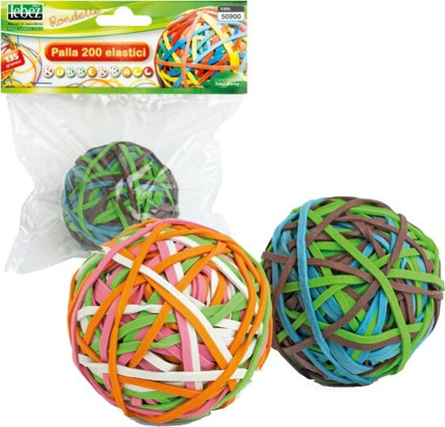 Elastici - D 5 cm - colori assortiti - Lebez - sfera da 200 elastici Cancelleria e prodotti per ufficio/Archivio ufficio e accessori per scrivania/Nastri colle elastici e graffette/Elastici Eurocartuccia - Pavullo, Commerciovirtuoso.it