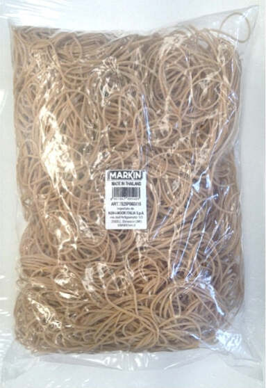 Elastici - para - D 10 cm - avana - Markin - sacco da 1 kg Cancelleria e prodotti per ufficio/Archivio ufficio e accessori per scrivania/Nastri colle elastici e graffette/Elastici Eurocartuccia - Pavullo, Commerciovirtuoso.it