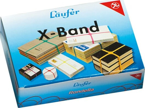 Elastici X Band - D 10 cm (150x11 mm) - colori assortiti - Lebez - scatola da 100 gr Cancelleria e prodotti per ufficio/Archivio ufficio e accessori per scrivania/Nastri colle elastici e graffette/Elastici Eurocartuccia - Pavullo, Commerciovirtuoso.it