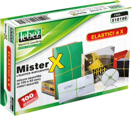 Elastici X Band - misure e colori assortiti - Lebez - scatola da 100 gr Cancelleria e prodotti per ufficio/Archivio ufficio e accessori per scrivania/Nastri colle elastici e graffette/Elastici Eurocartuccia - Pavullo, Commerciovirtuoso.it
