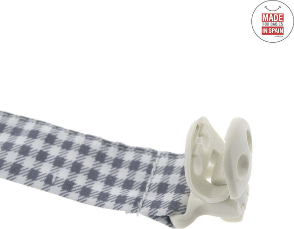 Elastico Ciucio Vichy Grigio 2X21.5X1 Cm Prima infanzia/Succhietti e massaggiagengive/Catenelle porta succhietto La Casa Del Bebè - Napoli, Commerciovirtuoso.it
