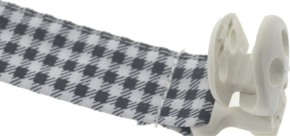 Elastico Ciucio Vichy Grigio Scuro 2X21.5X1 Cm Prima infanzia/Succhietti e massaggiagengive/Catenelle porta succhietto La Casa Del Bebè - Napoli, Commerciovirtuoso.it
