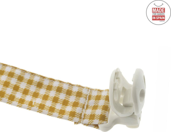 Elastico Ciucio Vichy Mostaza 2X21.5X1 Cm Prima infanzia/Succhietti e massaggiagengive/Catenelle porta succhietto La Casa Del Bebè - Napoli, Commerciovirtuoso.it