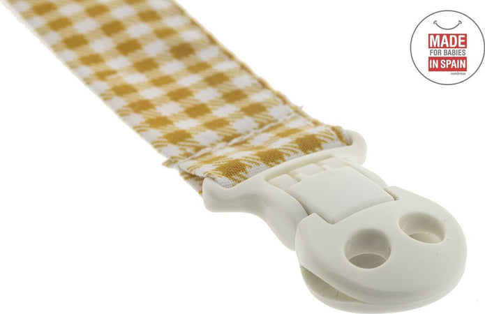 Elastico Ciucio Vichy Mostaza 2X21.5X1 Cm Prima infanzia/Succhietti e massaggiagengive/Catenelle porta succhietto La Casa Del Bebè - Napoli, Commerciovirtuoso.it