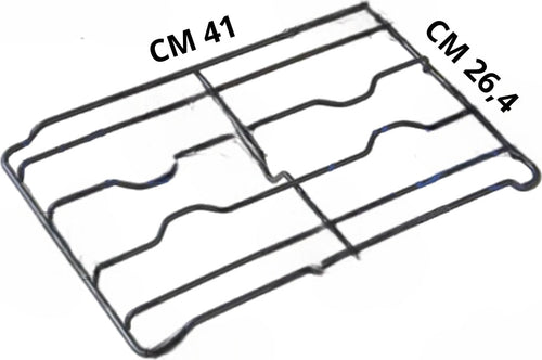 Elba-Delonghi-griglia-in-acciaio-smaltata-nera-2-fuochi-cucina-gas-41-x-26,4-cm