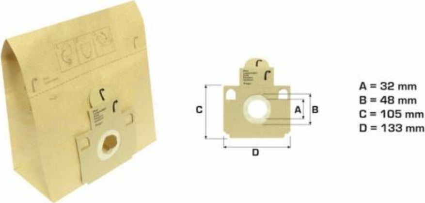 ELECTROLUX 5 SACCHETTI ASPIRAPOLVERE MODELLO POWER PLUS POWERMAX - NS 226 Casa e cucina/Aspirapolvere e pulizia di pavimenti e finestre/Accessori per aspirapolvere/Sacchetti per aspirapolvere/Sacchetti per aspirapolvere verticale Rossi Ricambi - Venetico Marina, Commerciovirtuoso.it