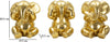 Elefante-Non-Vedo/Non-Sento/-Non-Parlo-Set-3-Pz-Cm-Ø-15,5X20,5