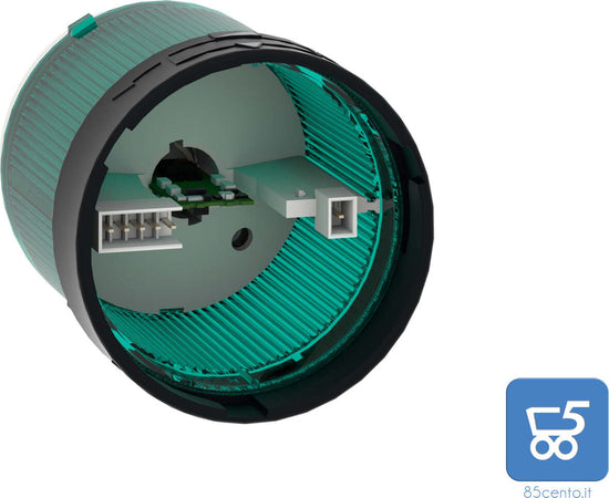 Elemento luminosoØ70 luce fissa LED integrato verde 24V AC/DC 10 Watt IP66 e resistenza agli urti lK05