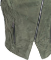 Elena-Bis---Gilet-Smanicato-Donna-Verde-in-vero-Camoscio