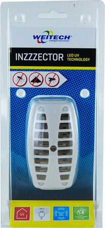 Elettro sterminatore per zanzare ed insetti zanzariera elettrica a led UV con presa da muro 20 mtq