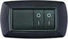 ELETTROCANALI---PLACCA-STILE-MYLIFE-4-MODULI-VULCANIZZATA-COLORE-GRIGIO-NOTTE***