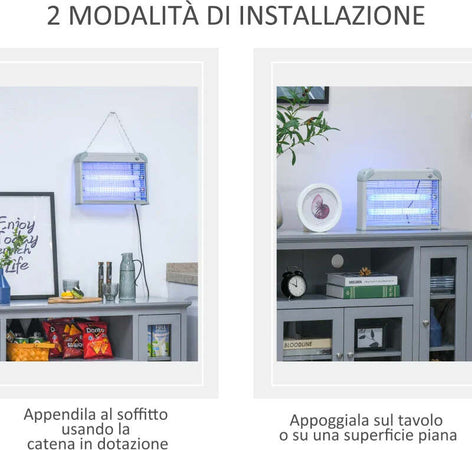 Elettroinsetticida-da-Esterno-e-Interno-con-Lampada-Antizanzare-UV-per-60m²,-Zanzariera-Elettrica-20W,-Grigio-e-bianco-XG7849-011XG7
