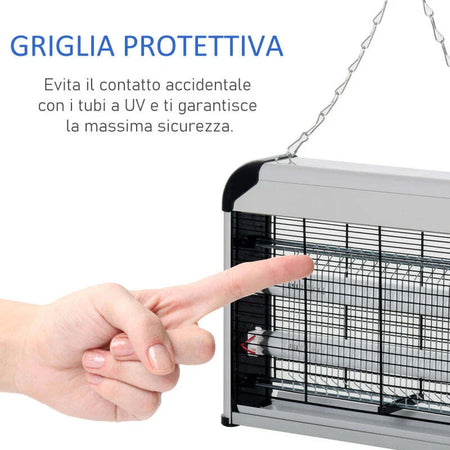 Elettroinsetticida-da-Esterno-e-Interno-con-Lampada-Antizanzare-UV-per-60m²,-Zanzariera-Elettrica-20W，Nero-e-argento-XK7849-011SRXK7