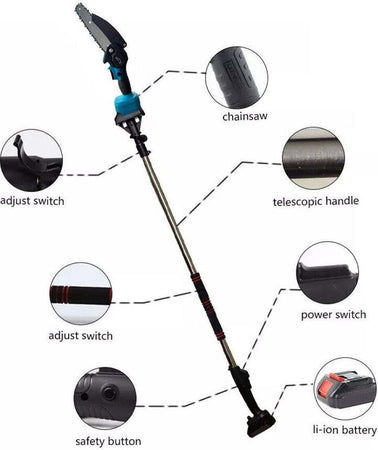 Elettrosega Batteria 24v Motosega Potatore Troncarami Con Asta Telescopica 240mm Fai da te/Attrezzi elettrici da giardinaggio/Utensili elettrici da giardino/Motoseghe Trade Shop italia - Napoli, Commerciovirtuoso.it