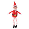 Elfo decorativo con vestito rosso in stoffa decorazione natalizia da 35 cm