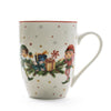 Tazza natalizia grande in porcellana floccata da 350 ml per decorazioni natalizie h 11,5 cm