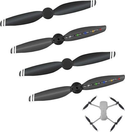 Eliche flash LED ricaricabili per Mavic Air 2 basso rumore pieghevoli sgancio rapido 2 paia