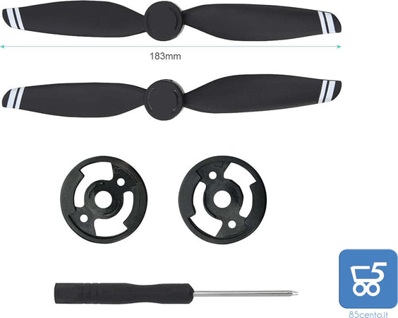 Eliche flash LED ricaricabili per Mavic Air 2 basso rumore pieghevoli sgancio rapido 2 paia