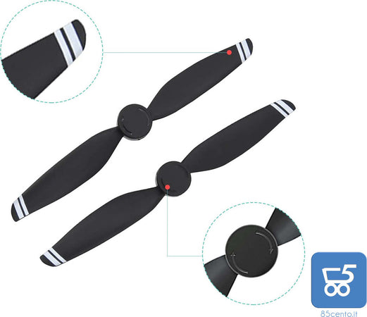 Eliche flash LED ricaricabili per Mavic Air 2 basso rumore pieghevoli sgancio rapido 2 paia