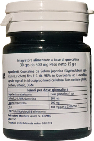 Elkopur-Force-Quercetina-pura,-30-capsule-da-500-mg.-con-200-mg.-di-Quercetina-titolata-93%-in-Quercetina,-Vegetarian-e-Vegan-ok,-Rinforza-il-sistema-immunitario,-Antiossidante,-prodotto-in-Italia