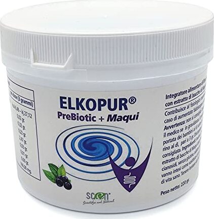 Elkopur-PreBiotic-+-Maqui---integratore-alimentare-di-Inulina-polvere-da-cicoria-con-Maqui-estratto,-220-grammi