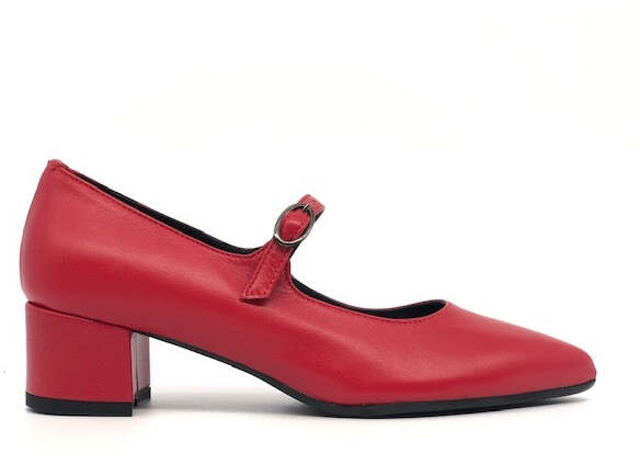 ELLEN decollete rosso con cinturino