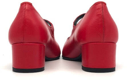 ELLEN decollete rosso con cinturino