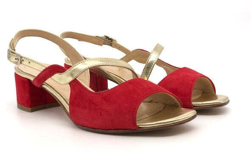 ELLEN Sandalo donna Camoscio Rosso