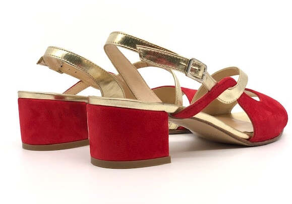 ELLEN Sandalo donna Camoscio Rosso