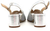 ELLEN Sandalo donna in lurex argento tacco 50
