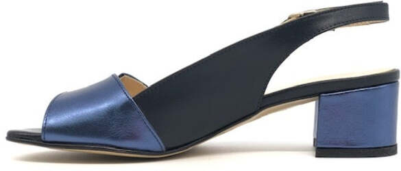 ELLEN Sandalo donna laminato blu tacco 45