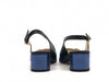 ELLEN Sandalo donna laminato blu tacco 45