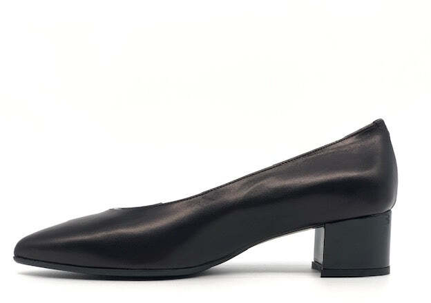 ELLEN Scarpa da donna in nappa nera e bordò con inserti argentati