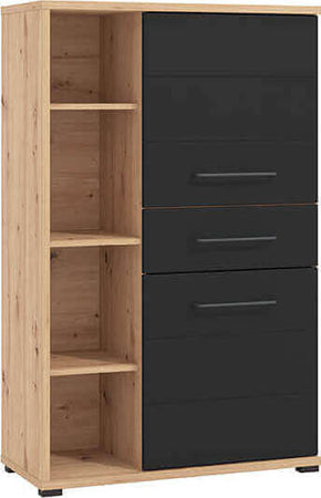 ELLIE---madia-due-ante-quattro-cassetti-moderna-cm-89,5-x-40-x-141,5-h-Antracite-Milani-Home