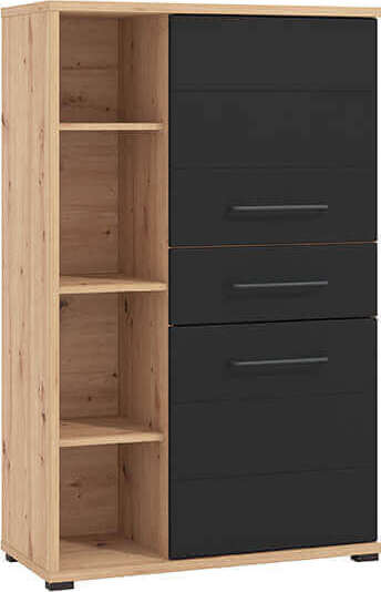 ELLIE---madia-due-ante-quattro-cassetti-moderna-cm-89,5-x-40-x-141,5-h-Antracite-Milani-Home