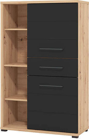 ELLIE---madia-due-ante-quattro-cassetti-moderna-cm-89,5-x-40-x-141,5-h-Antracite-Milani-Home